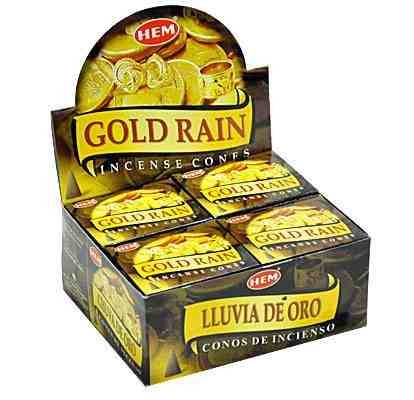 Ароматни Конуси - Дъжд от Злато (Gold Rain) HEM